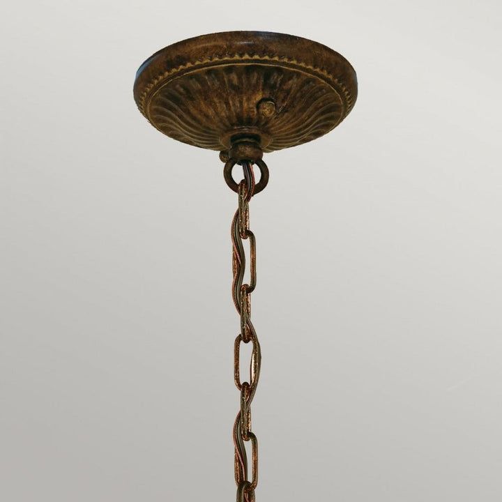 Feiss FE-DRAWING-ROOM6 Drawing Room 6 Light Chandelier Walnut