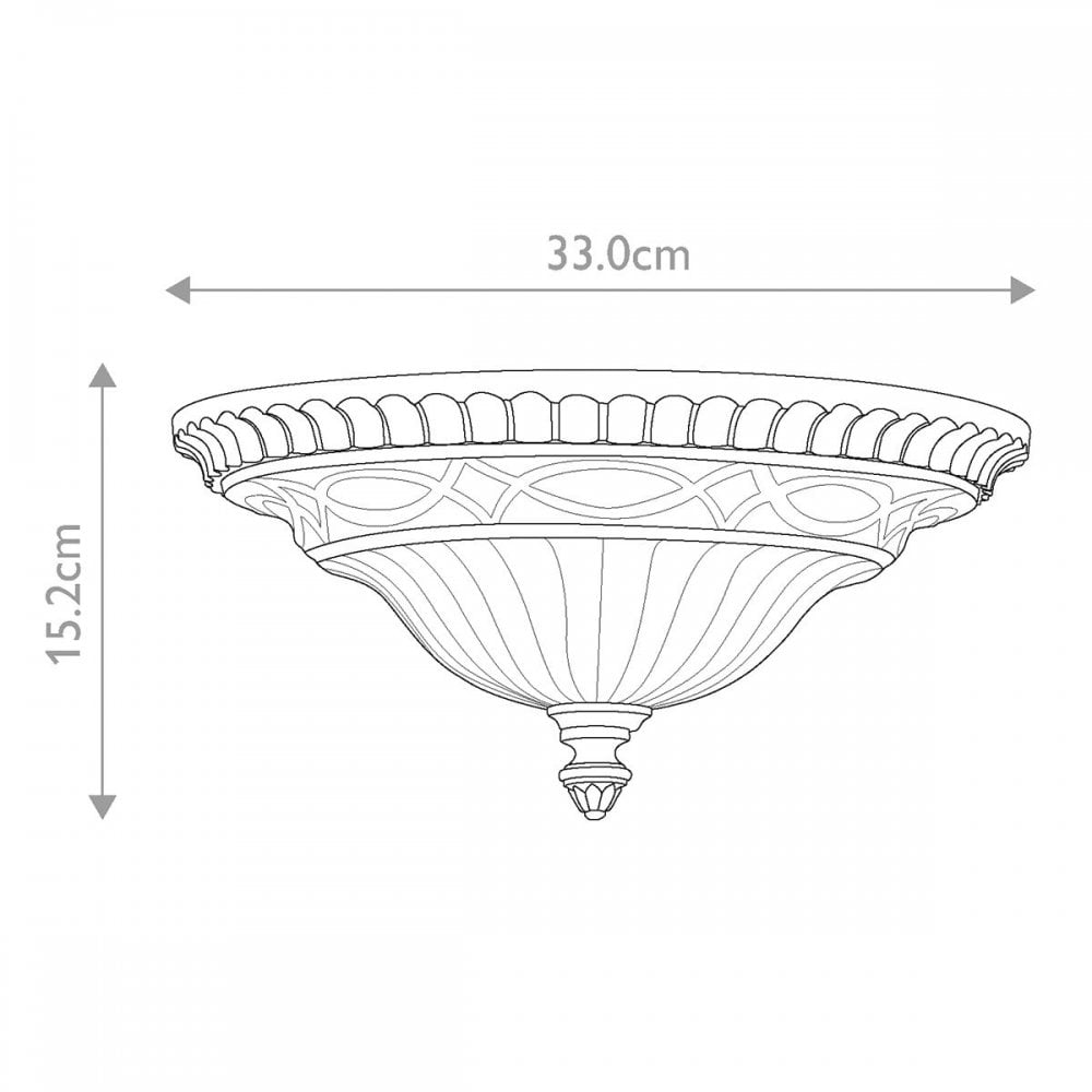 Feiss FE-DRAWING-ROOM-FA Drawing Room 2 Light Flush Walnut