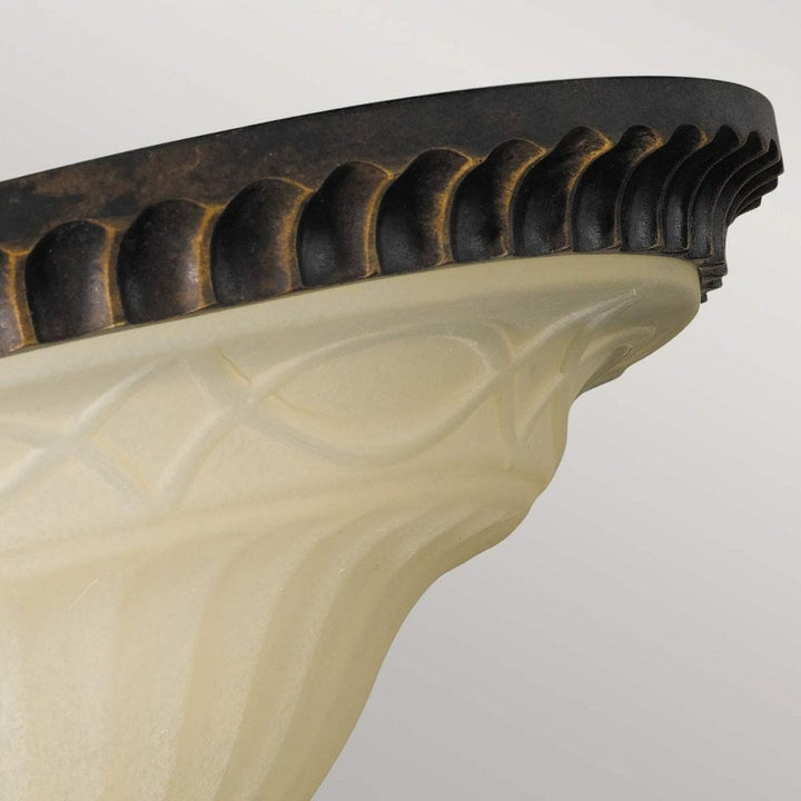 Feiss FE-DRAWING-ROOM-FA Drawing Room 2 Light Flush Walnut