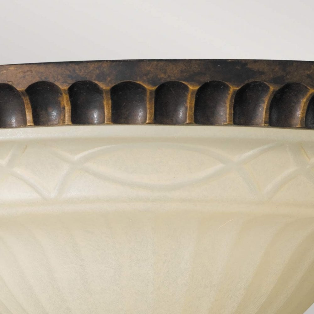 Feiss FE-DRAWING-ROOM-FA Drawing Room 2 Light Flush Walnut