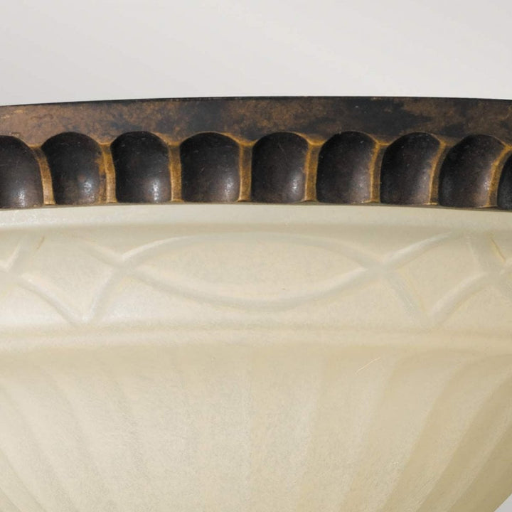 Feiss FE-DRAWING-ROOM-FA Drawing Room 2 Light Flush Walnut