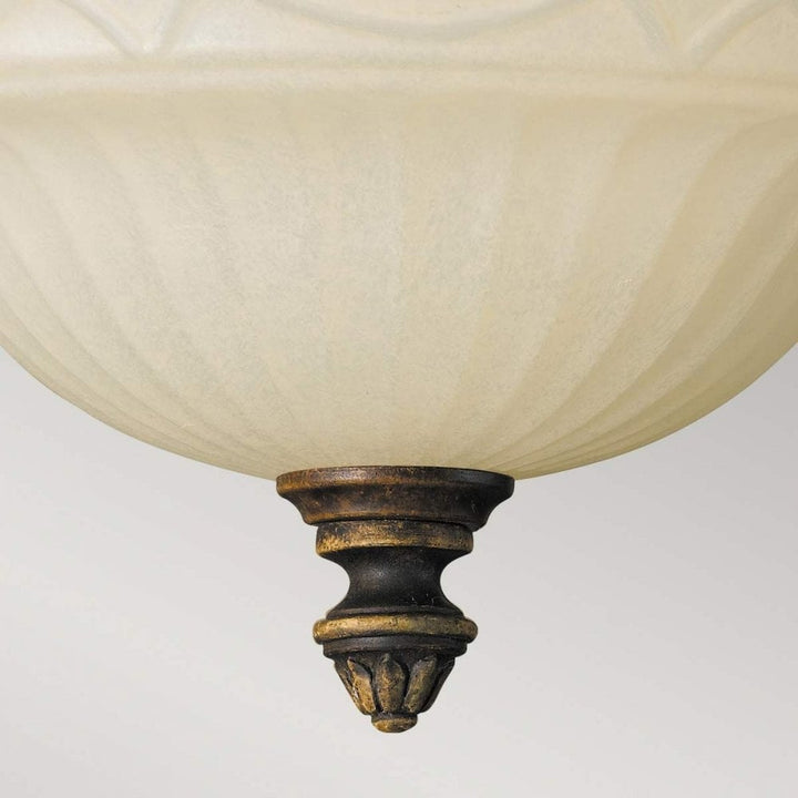 Feiss FE-DRAWING-ROOM-FA Drawing Room 2 Light Flush Walnut