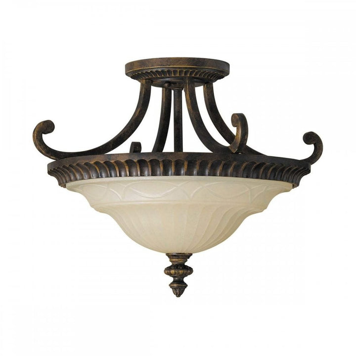 Feiss FE-DRAWING-ROOM-SFA Drawing Room 2 Light Flush Walnut
