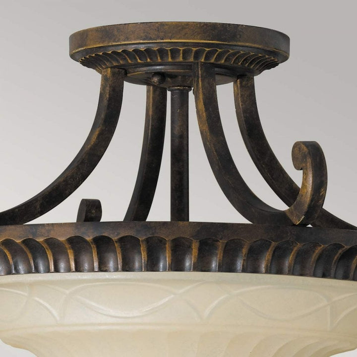 Feiss FE-DRAWING-ROOM-SFA Drawing Room 2 Light Flush Walnut