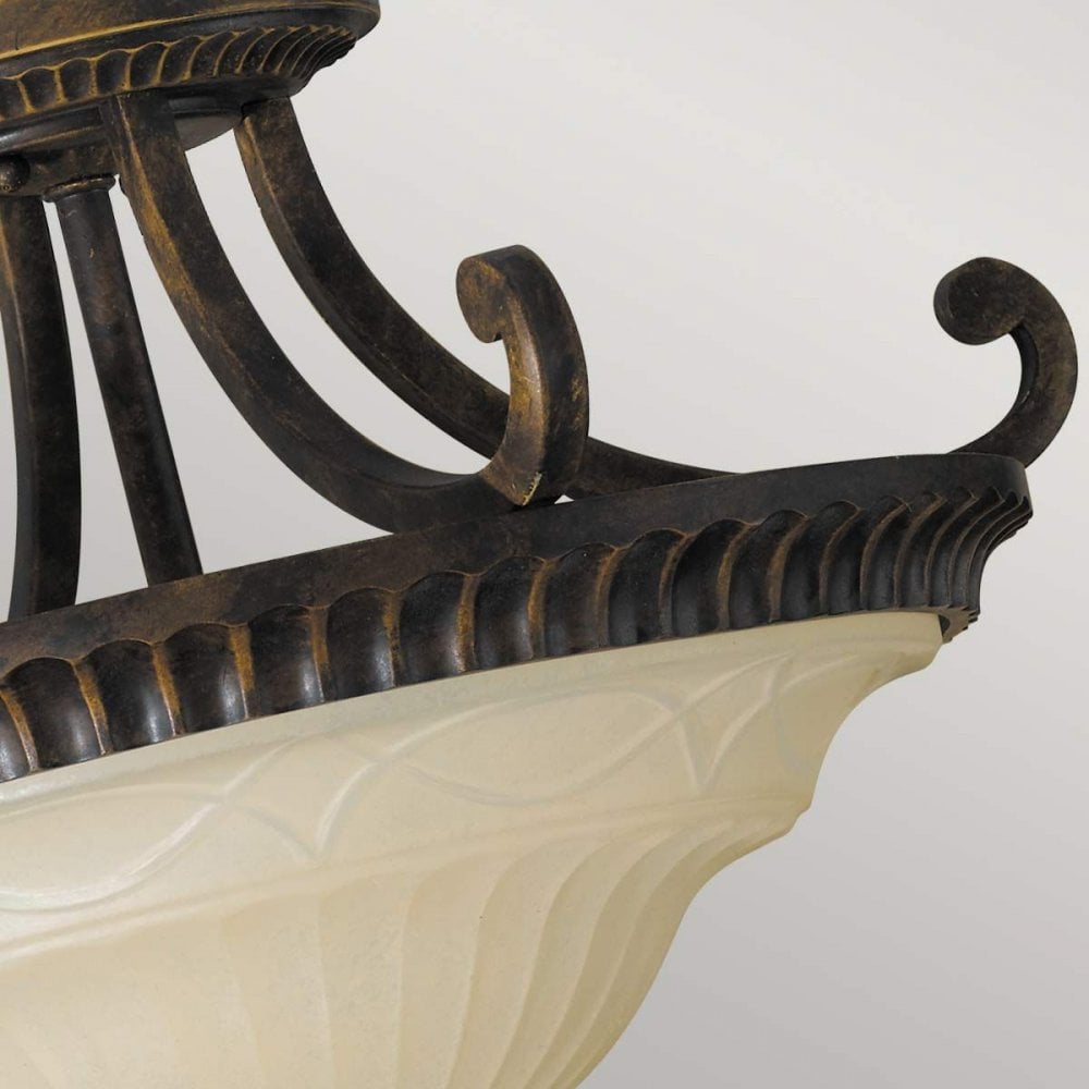 Feiss FE-DRAWING-ROOM-SFA Drawing Room 2 Light Flush Walnut