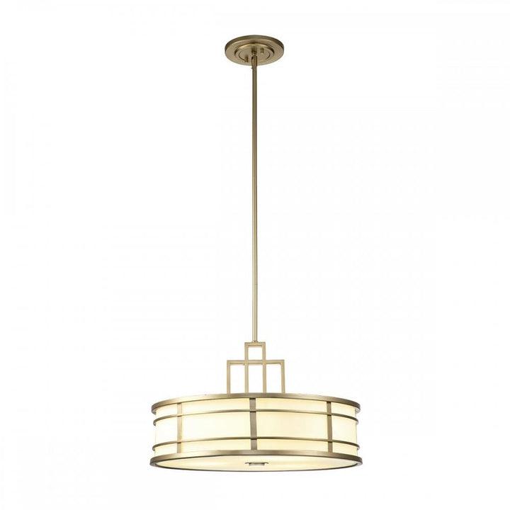 Feiss FE-FUSION-P-L-PNBR Fusion 3lt Large Pendant Painted Natural Brass