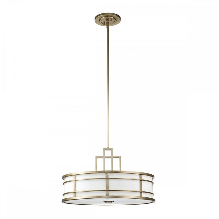 Feiss FE-FUSION-P-L-PNBR Fusion 3lt Large Pendant Painted Natural Brass