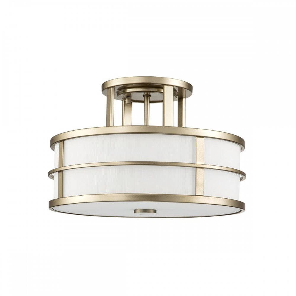 Feiss FE-FUSION-SF-PNBR Fusion 3lt Semi-Flush Painted Natural Brass