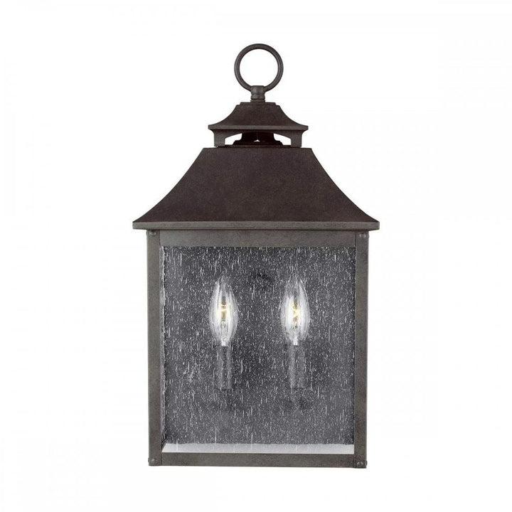 Feiss FE-GALENA7-SBL Galena 2 Light Half Lantern Sable