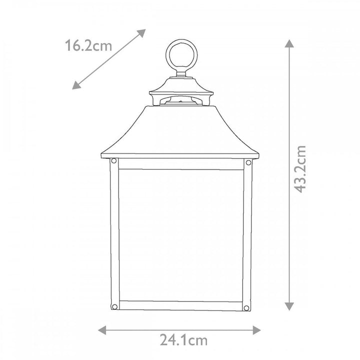 Feiss FE-GALENA7-SBL Galena 2 Light Half Lantern Sable