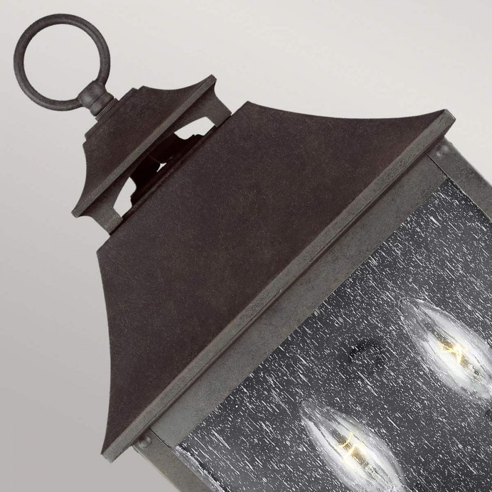 Feiss FE-GALENA7-SBL Galena 2 Light Half Lantern Sable