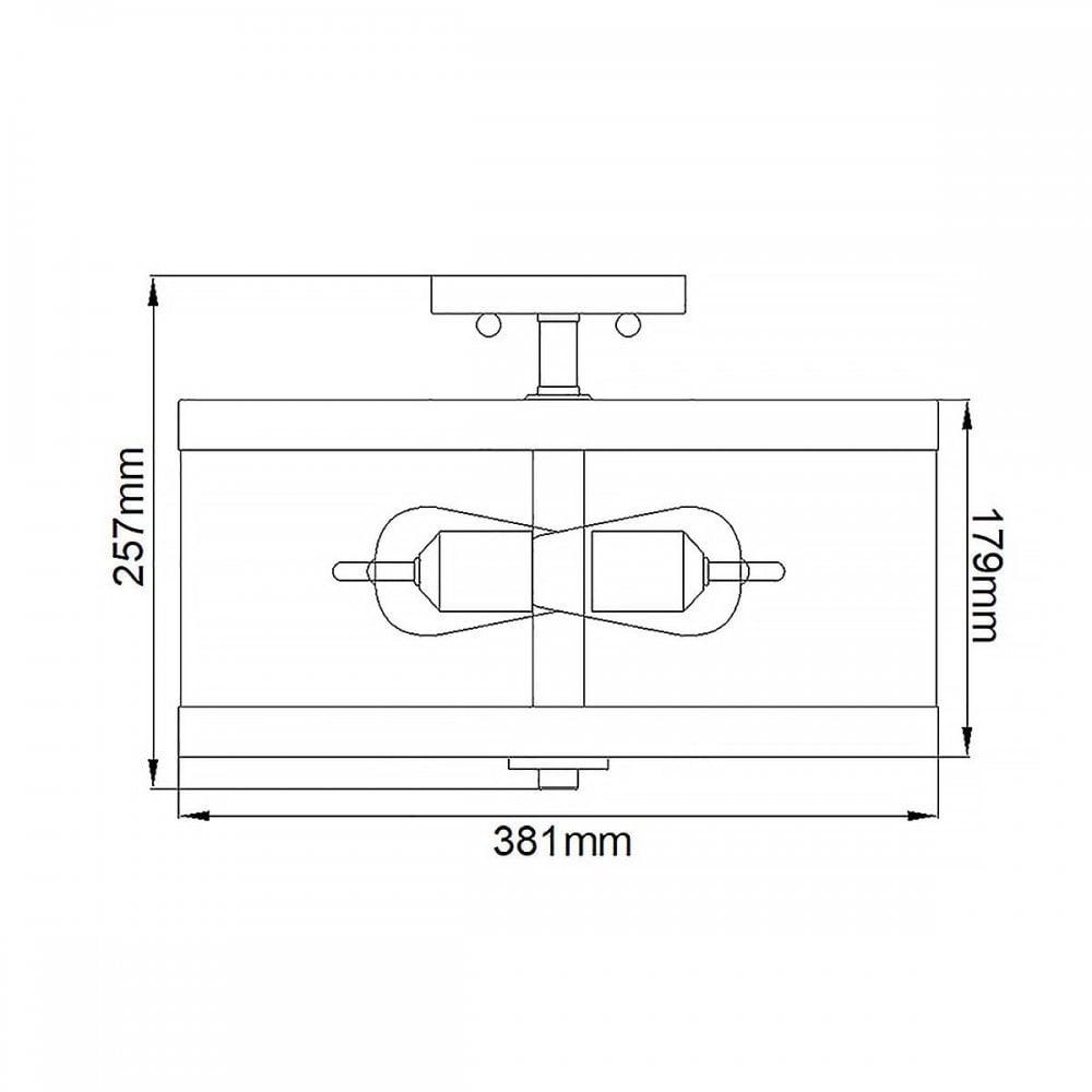 Feiss FE-HARROW-SF Harrow 2 Light Semi-Flush Polished Nickel