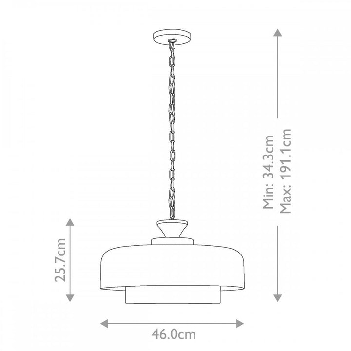 Feiss FE-HAYMARKET-P Haymarket 1 Light Pendant Weathered Galvanized