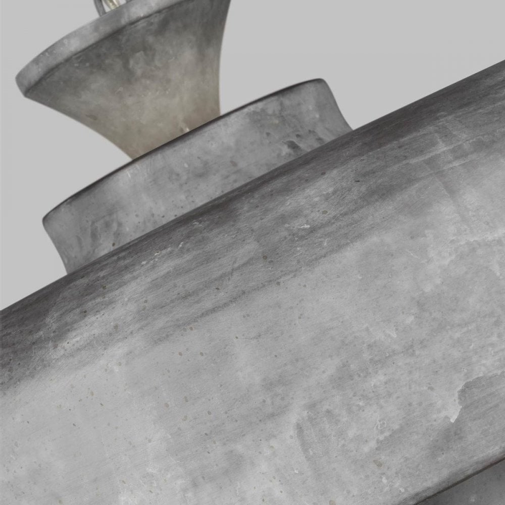 Feiss FE-HAYMARKET-P Haymarket 1 Light Pendant Weathered Galvanized