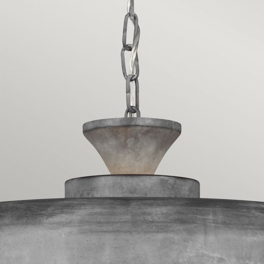 Feiss FE-HAYMARKET-P Haymarket 1 Light Pendant Weathered Galvanized