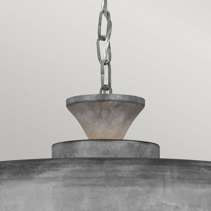 Feiss FE-HAYMARKET-P Haymarket 1 Light Pendant Weathered Galvanized