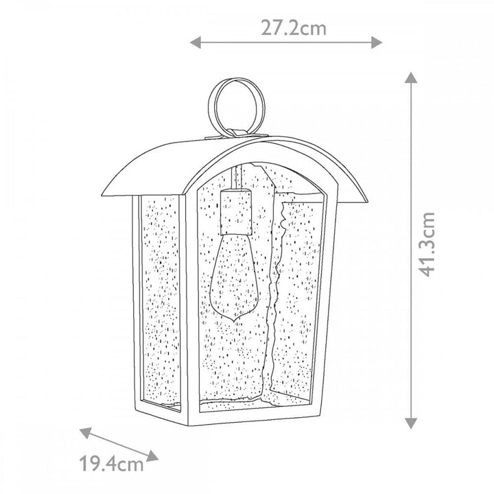 Feiss FE-HODGES-L Hodges Large Wall Lantern Ash Black