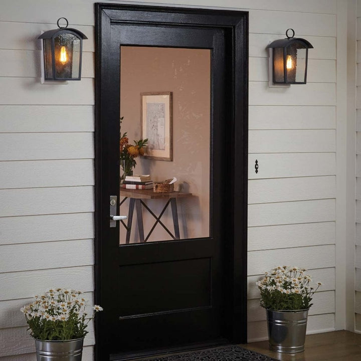 Feiss FE-HODGES-L Hodges Large Wall Lantern Ash Black