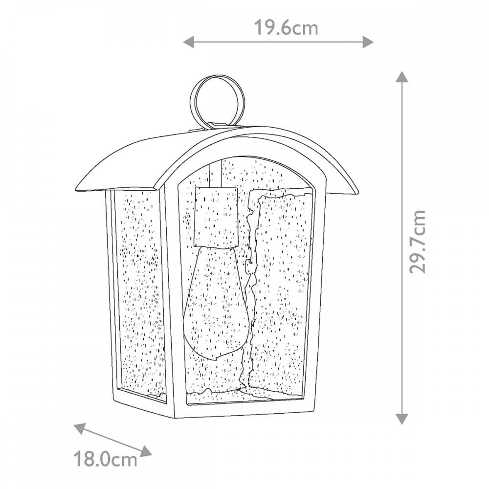 Feiss FE-HODGES-S Hodges Small Wall Lantern Ash Black