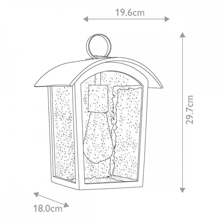 Feiss FE-HODGES-S Hodges Small Wall Lantern Ash Black