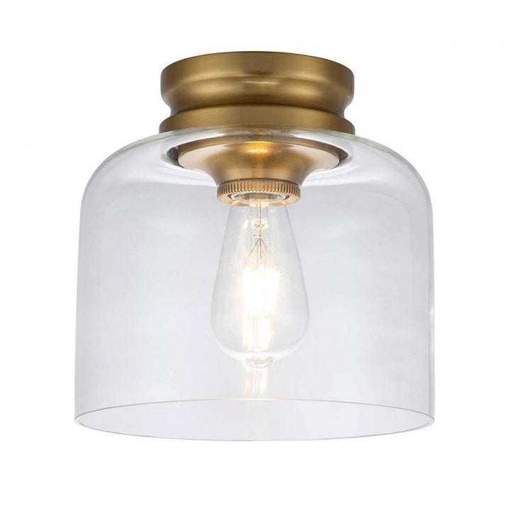 Feiss FE-HOUNSLOW-F-BB Hounslow 1 Light Flush Light Burnished Brass
