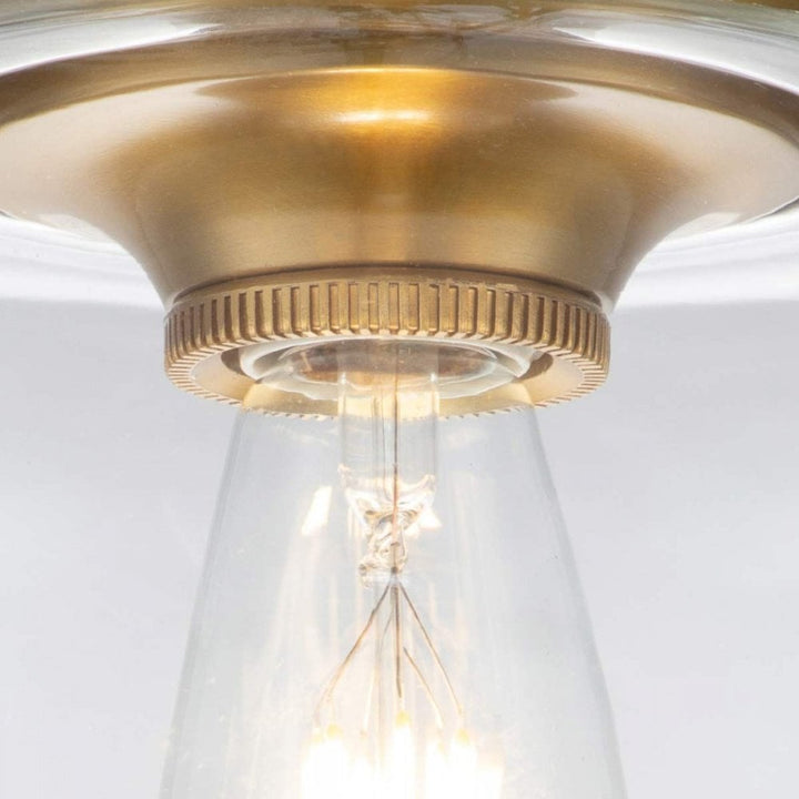 Feiss FE-HOUNSLOW-F-BB Hounslow 1 Light Flush Light Burnished Brass