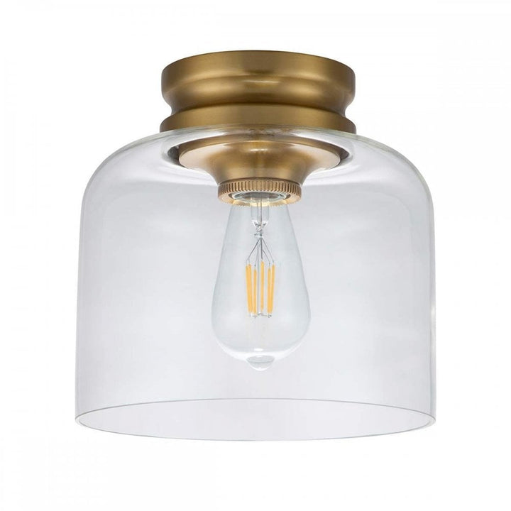 Feiss FE-HOUNSLOW-F-BB Hounslow 1 Light Flush Light Burnished Brass