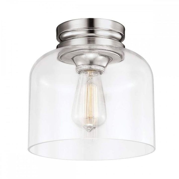 Feiss FE-HOUNSLOW-F-PN Hounslow 1 Light Flush Light Polished Nickel