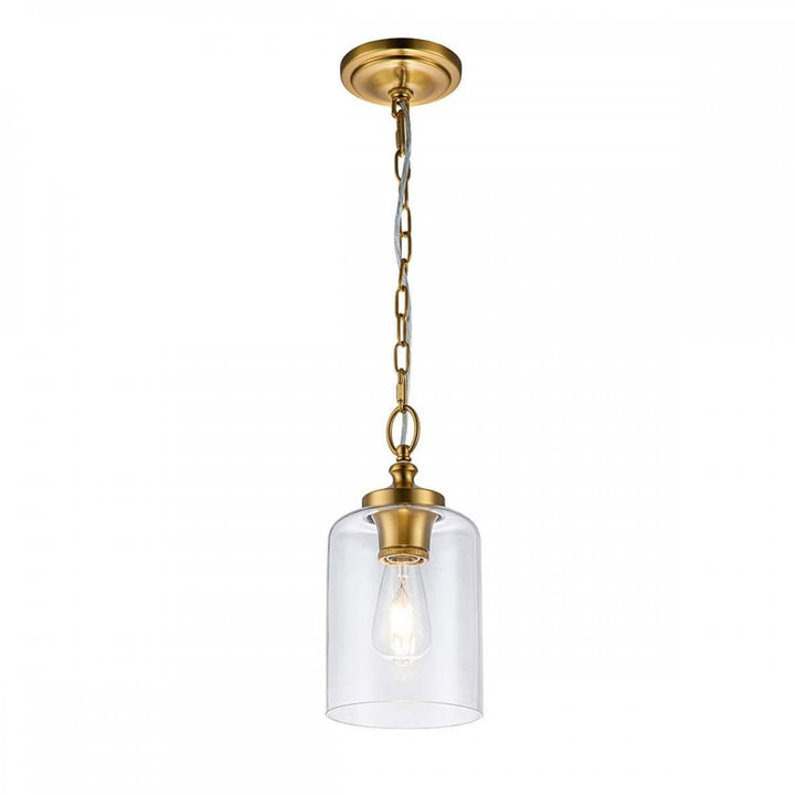 Feiss FE-HOUNSLOW-P-BB Hounslow 1 Light Mini Pendant Burnished Brass