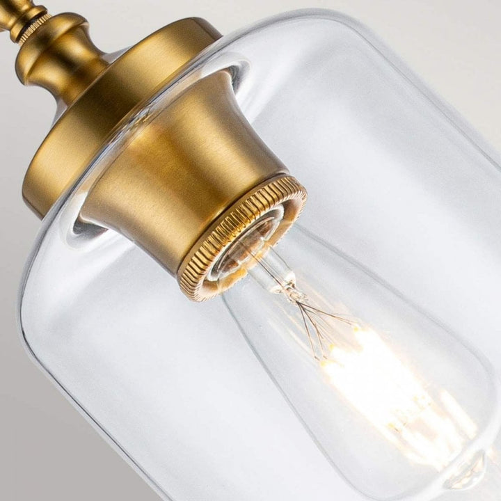 Feiss FE-HOUNSLOW-P-BB Hounslow 1 Light Mini Pendant Burnished Brass