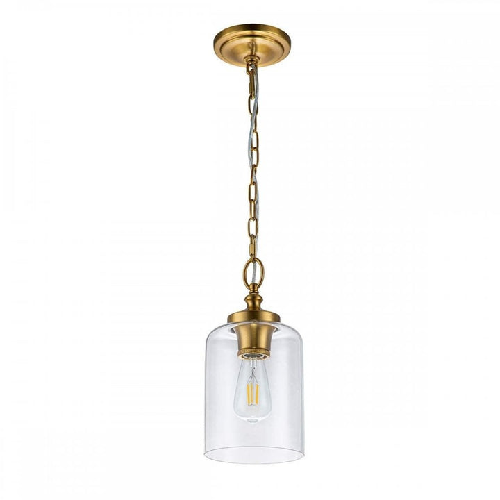 Feiss FE-HOUNSLOW-P-BB Hounslow 1 Light Mini Pendant Burnished Brass