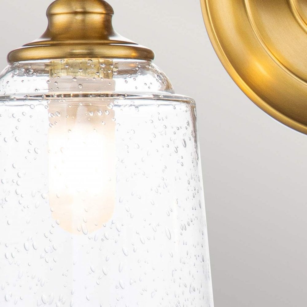 Feiss FE-HUGOLAKE2BATH-BB Huguenot Lake 2 Light Wall Light Burnished Brass