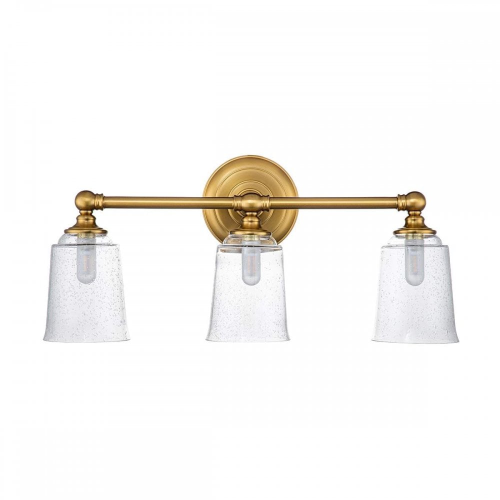 Feiss FE-HUGOLAKE3BATH-BB Huguenot Lake 3 Light Wall Light Burnished Brass