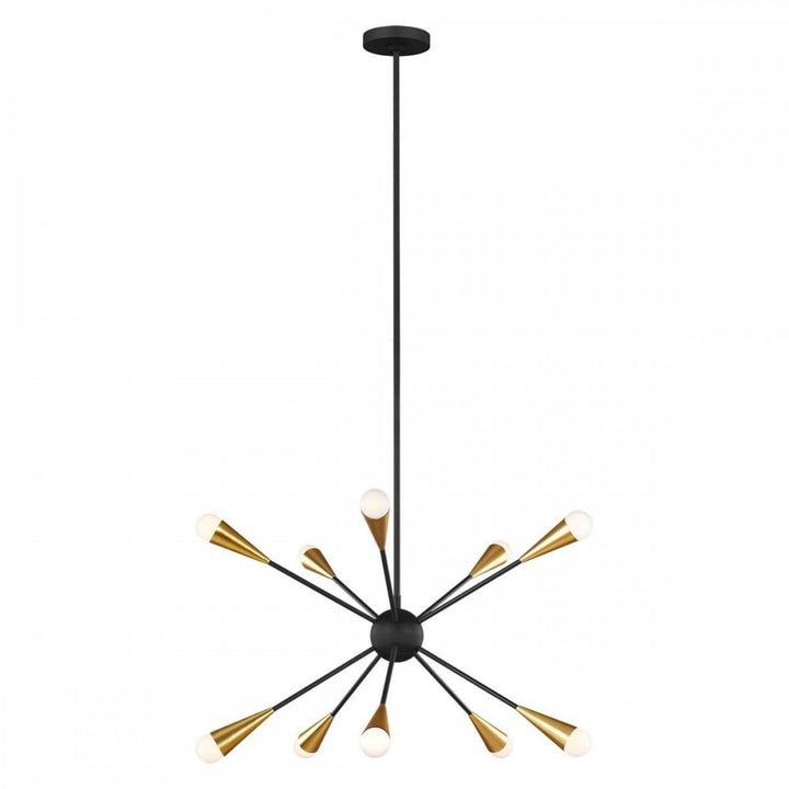 Feiss FE-JAX10-MB Jax 10 Light Chandelier Midnight Black
