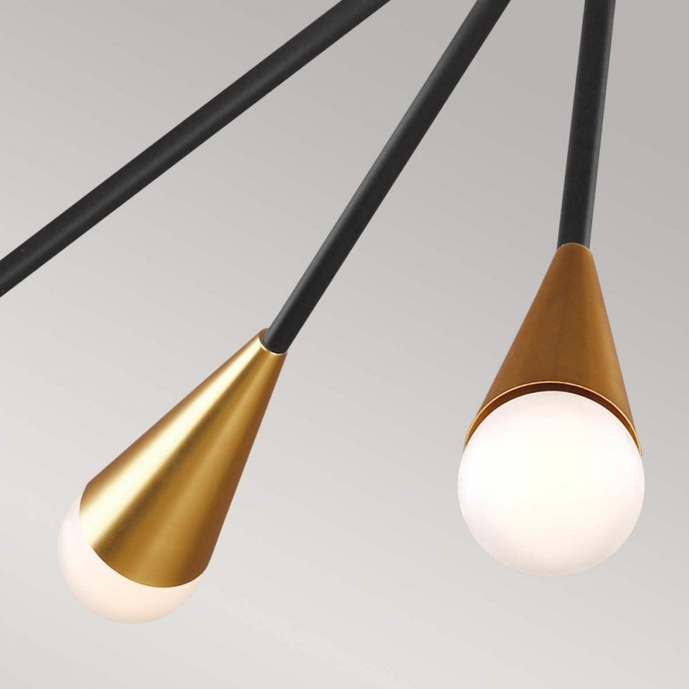 Feiss FE-JAX10-MB Jax 10 Light Chandelier Midnight Black