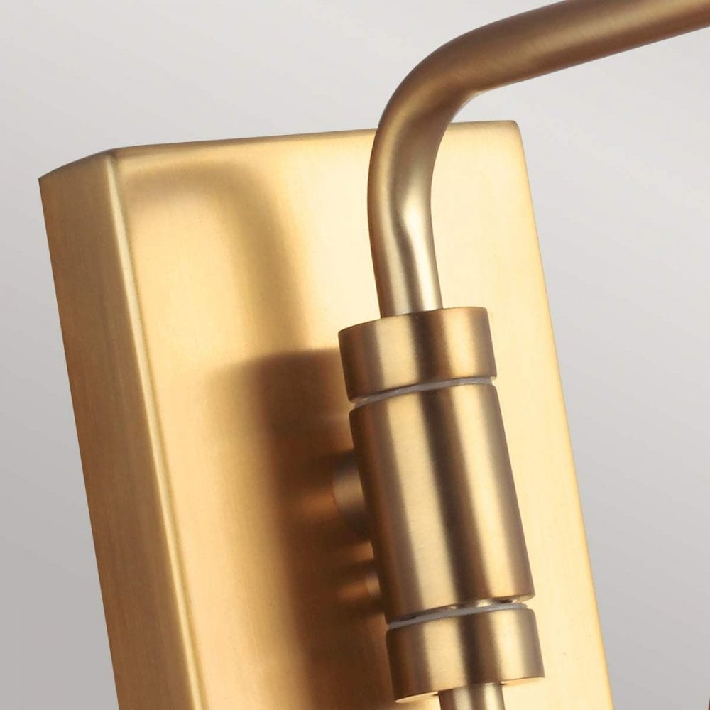 Feiss FE-JOAN1-MW Joan 1 Light Wall Light Matte White / Burnished Brass