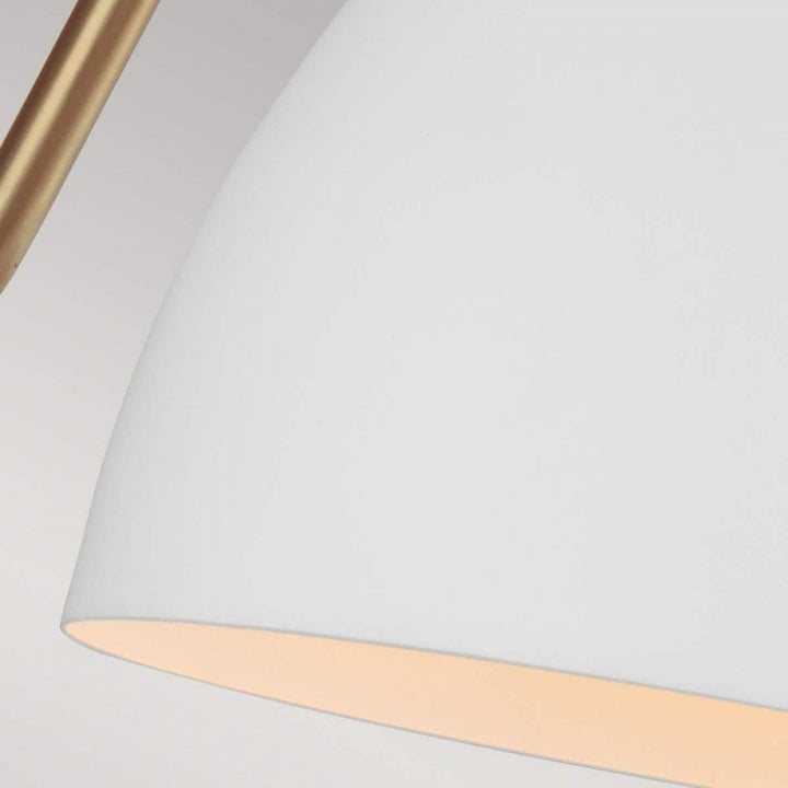 Feiss FE-JOAN1-MW Joan 1 Light Wall Light Matte White / Burnished Brass