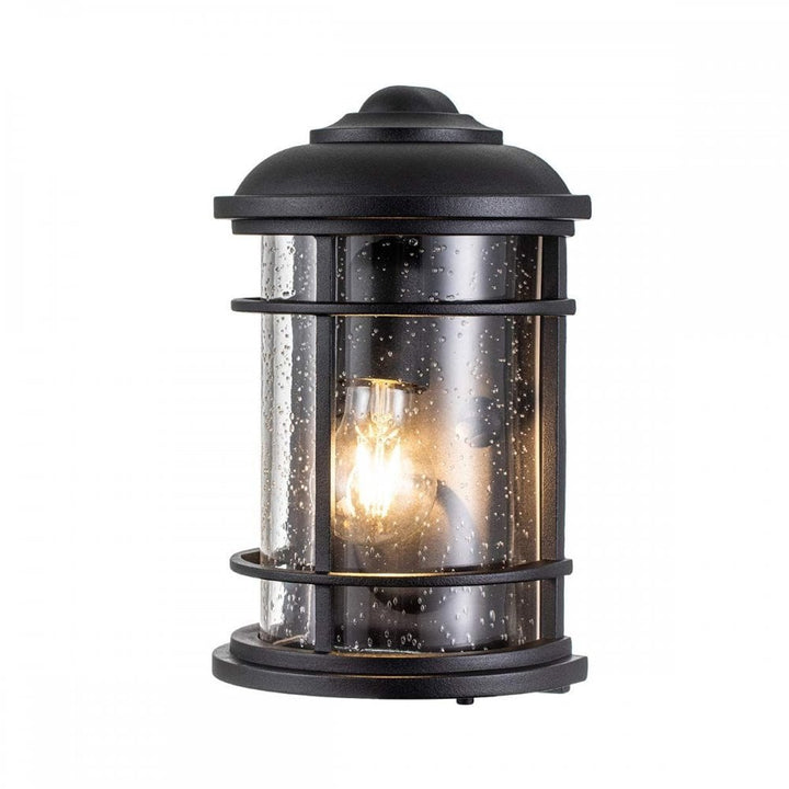 Feiss FE-LIGHTHOUSE-7-BLK Lighthouse 1 Light Half Lantern Textured Black