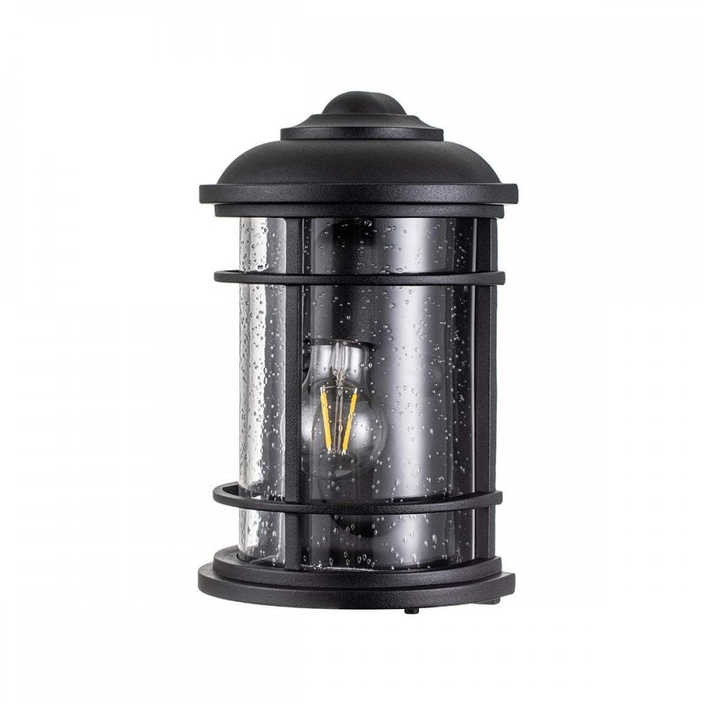 Feiss FE-LIGHTHOUSE-7-BLK Lighthouse 1 Light Half Lantern Textured Black