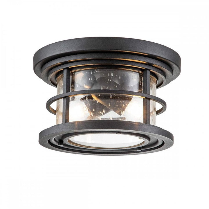 Feiss FE-LIGHTHOUSE-F-BLK Lighthouse 2 Light Flush Textured Black