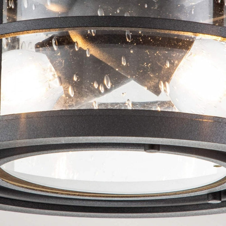 Feiss FE-LIGHTHOUSE-F-BLK Lighthouse 2 Light Flush Textured Black