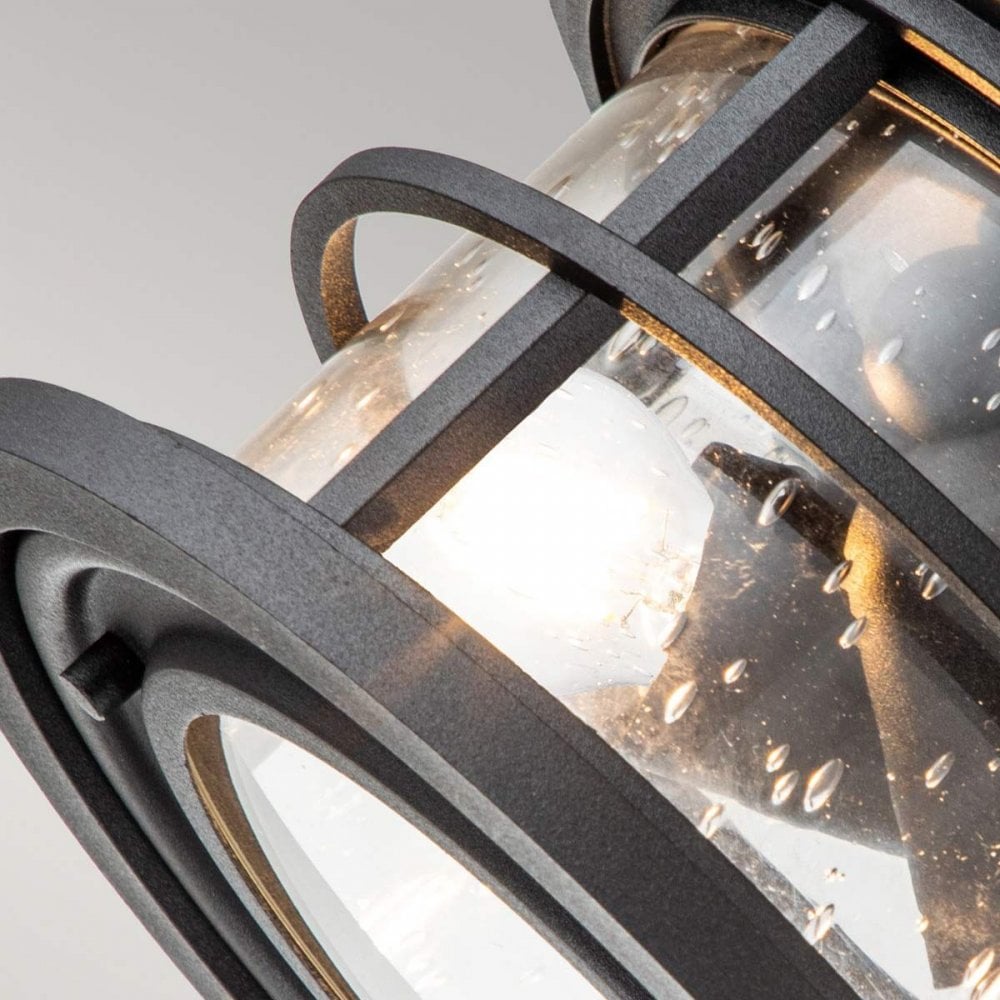 Feiss FE-LIGHTHOUSE-F-BLK Lighthouse 2 Light Flush Textured Black
