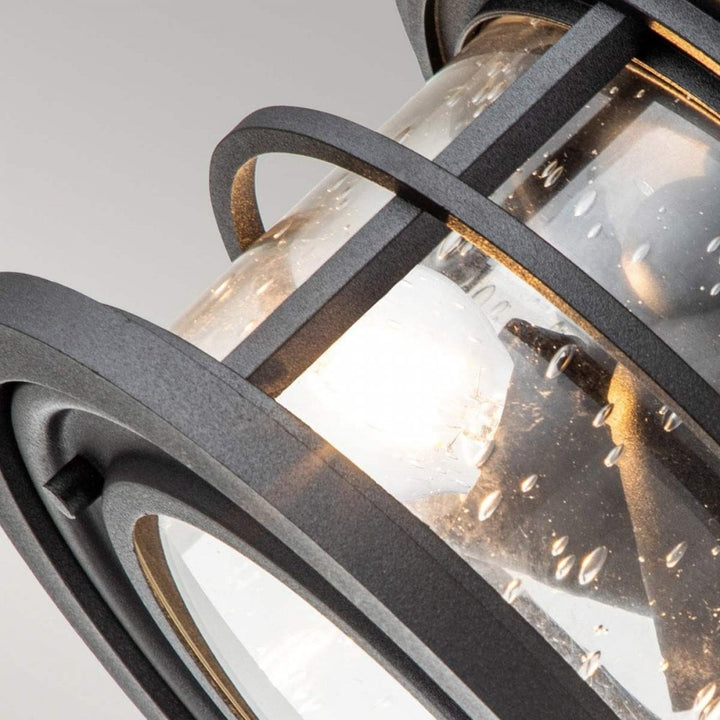 Feiss FE-LIGHTHOUSE-F-BLK Lighthouse 2 Light Flush Textured Black