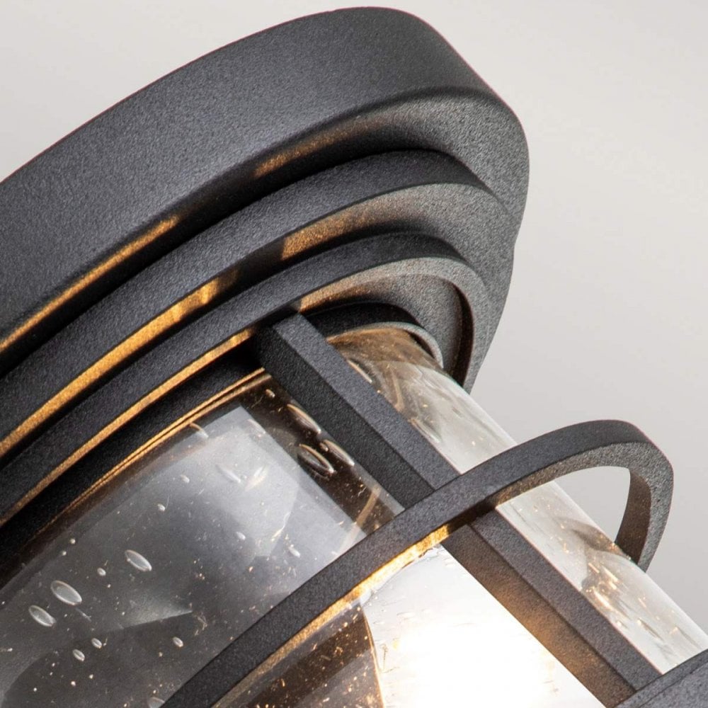 Feiss FE-LIGHTHOUSE-F-BLK Lighthouse 2 Light Flush Textured Black