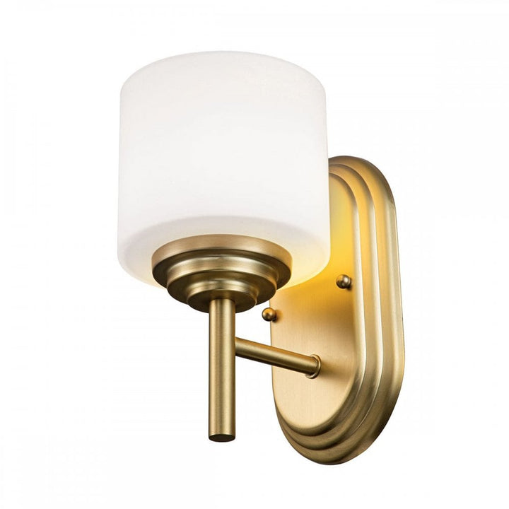 Feiss FE-MALIBU1-BATH-BB Malibu 1 Light Wall Light Brushed Brass