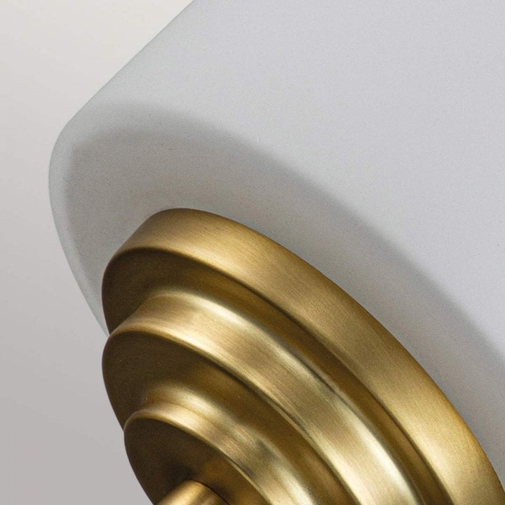 Feiss FE-MALIBU1-BATH-BB Malibu 1 Light Wall Light Brushed Brass