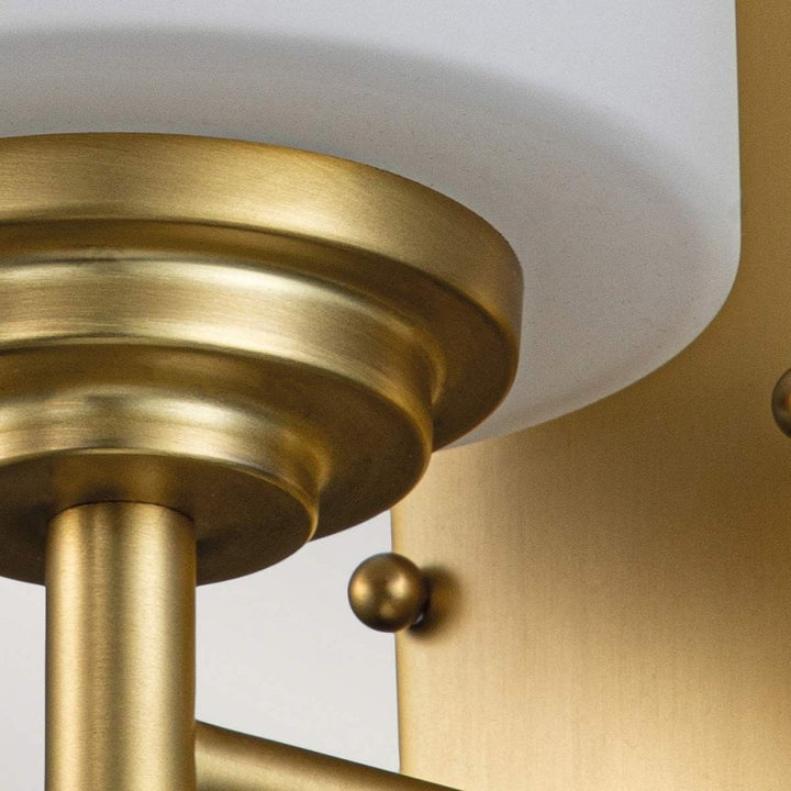Feiss FE-MALIBU1-BATH-BB Malibu 1 Light Wall Light Brushed Brass