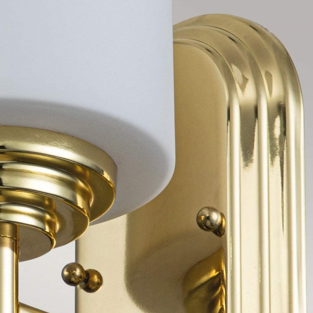 Feiss FE-MALIBU1-BATH-PB Malibu 1 Light Wall Light Polished Brass