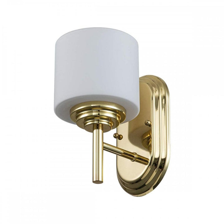 Feiss FE-MALIBU1-BATH-PB Malibu 1 Light Wall Light Polished Brass
