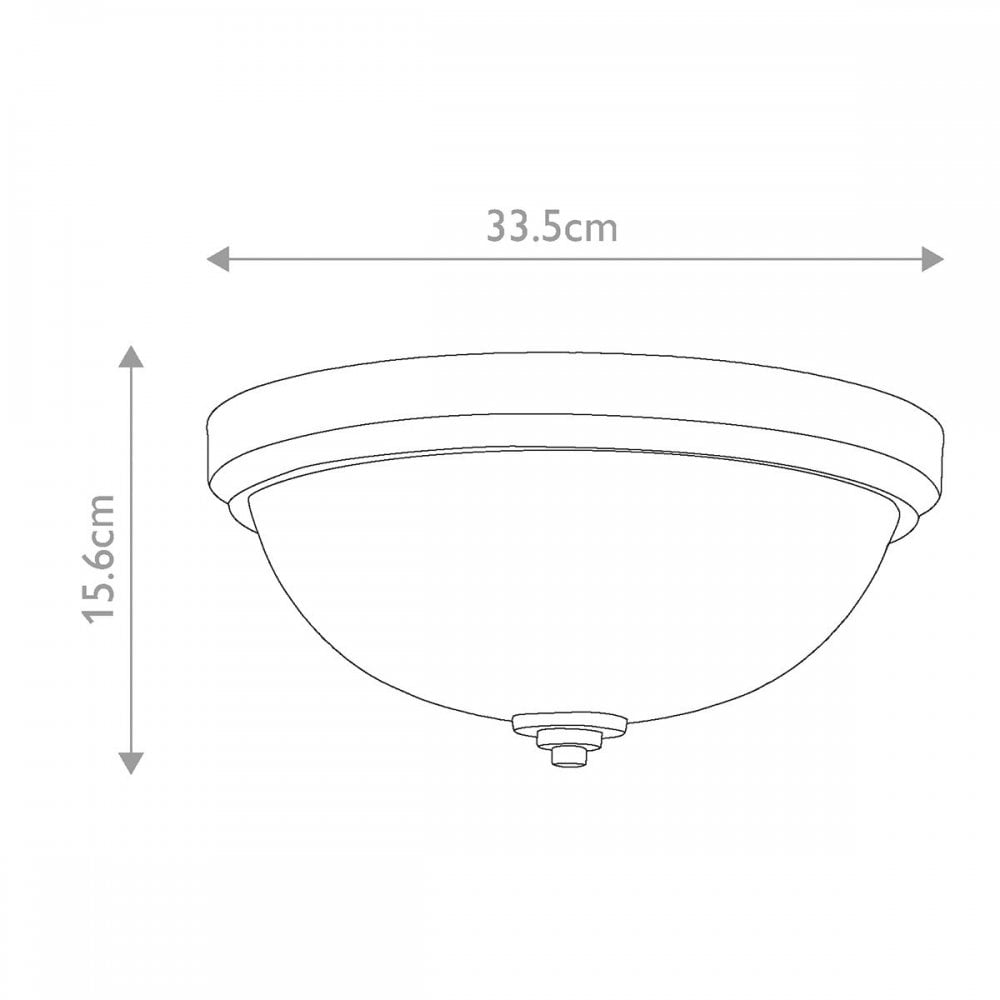 Feiss FE-MALIBU-F-BATH-BB Malibu 2 Light Flush Brushed Brass